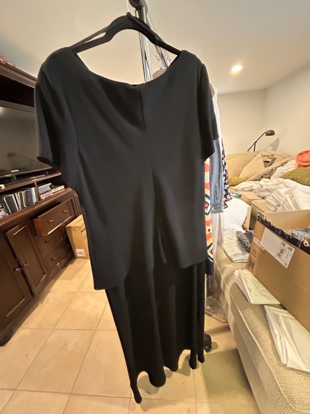 Perfect black dress for any occasion! Flowing fabric and in great condition.